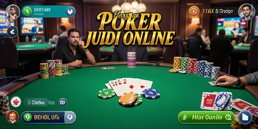 Screenshot gameplay 116X menampilkan suasana pertandingan poker yang seru.