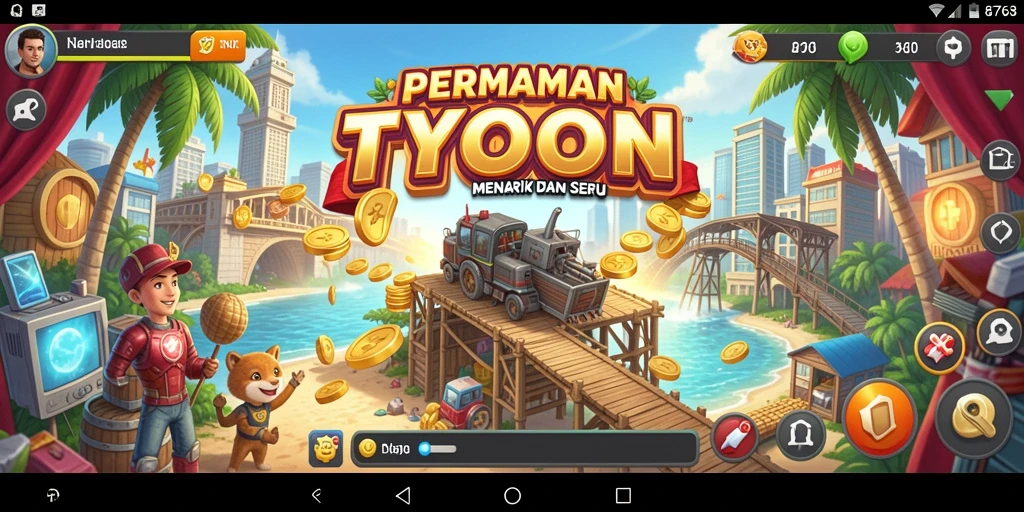 Tampilan gameplay Tycoon yang menantang dan menarik.