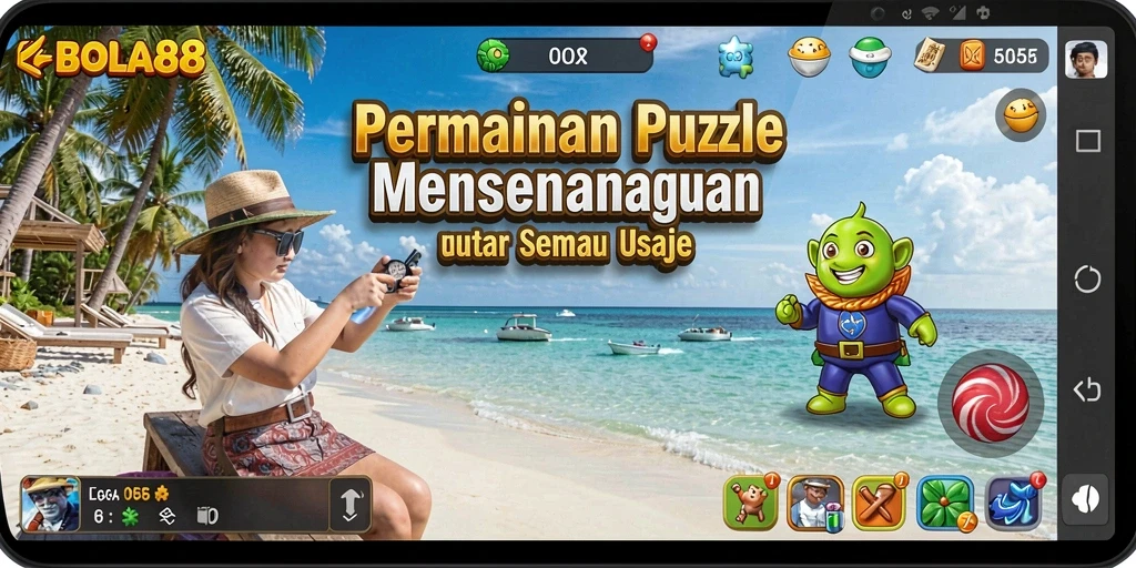 Tampilan gameplay puzzle yang menarik dari BOLA88.