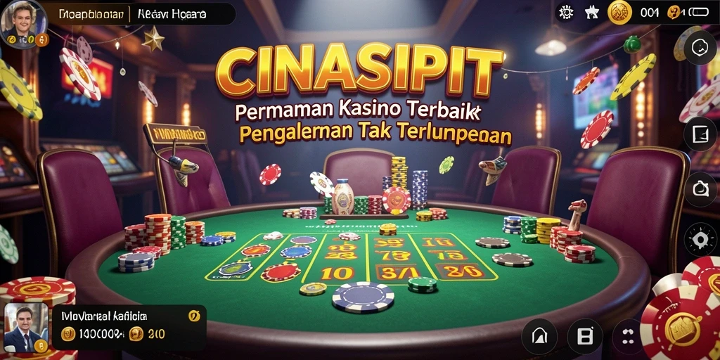 Screenshot utama CINASIPIT menampilkan gameplay Kasino yang seru.