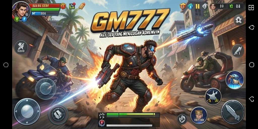 Tampilan gameplay GM777 yang seru dan menegangkan di tengah pertempuran.