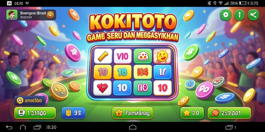 Tampilan gameplay Bingo seru di KOKITOTO
