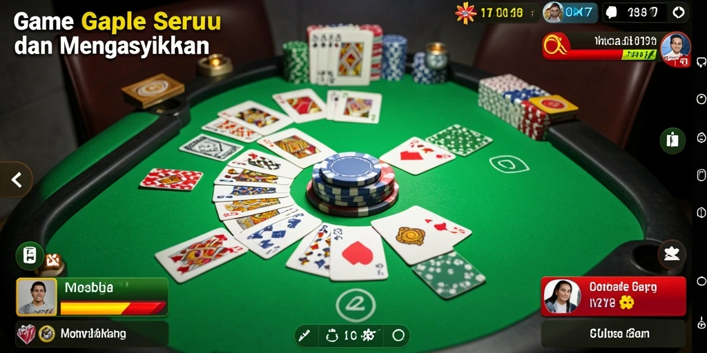 Tampilan gameplay OLX17 yang menarik saat bermain Gaple.