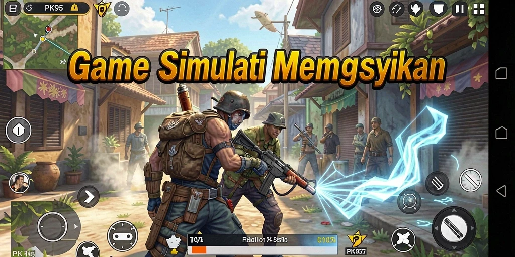 Tampilan gameplay Simulation PK95 yang memukat dan interaktif.