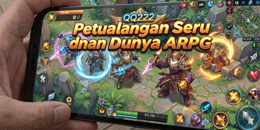 Tangkapan layar menampilkan aksi pertempuran menegangkan dalam QQ222.