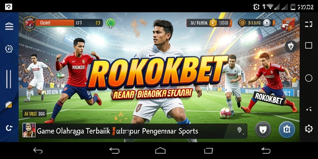 Screenshot ROKOKBET menampilkan aksi seru dalam game olahraga.