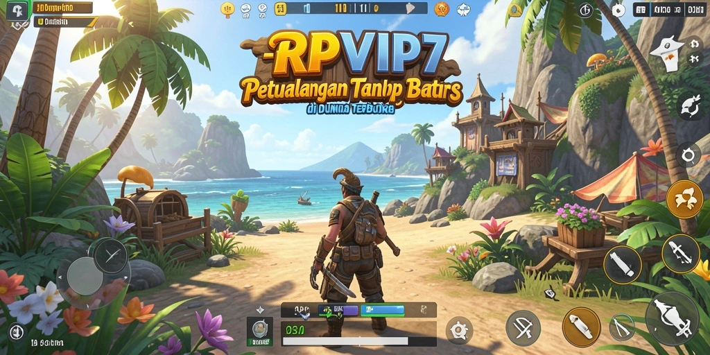 Tampilan gameplay RPVIP7 yang memukau di dunia terbuka.