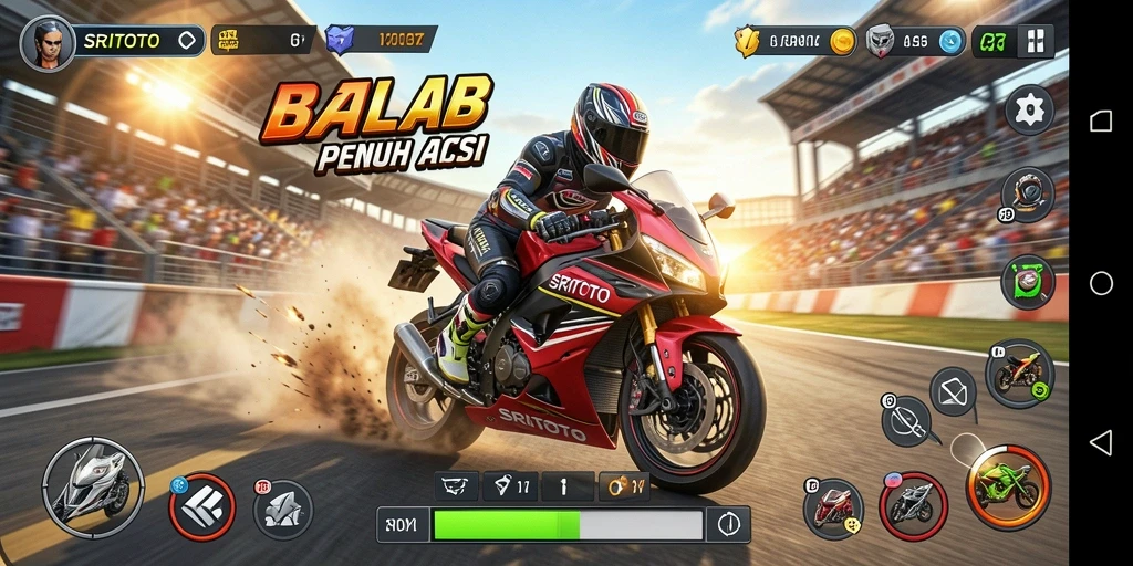 Bergabung dalam balapan motor cepat dan seru di SRITOTO.