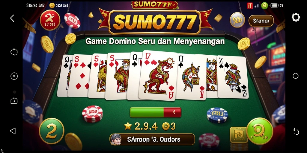 Tangkapan layar permainan domino di SUMO777.