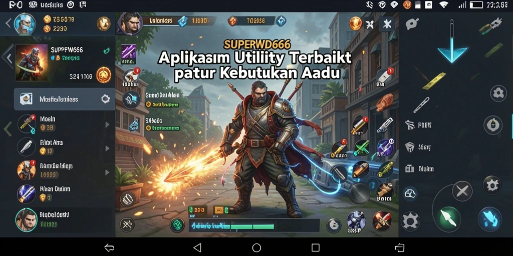 Tampilan antarmuka SUPERWD666 yang intuitif dan menarik.